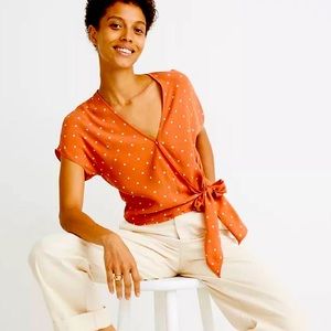 Polkadot Wrap Shirt, Madewell